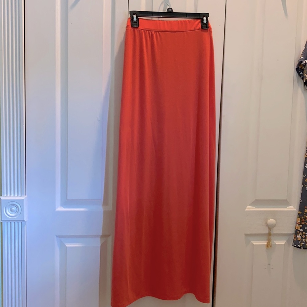 Ambiance Apparel Coral Maxi Skirt Sz 2X